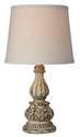 Distressed Cottage White Finish Austin Collection Table Lamp