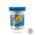 Silver Glitter Crappie Slab Bites