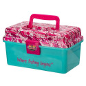 Pink Kids Play Box With Removable Tray