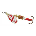 1/4-Oz Red/White Plain Treble Aglia Fishing Lure