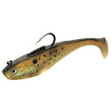 2-Inch 1/8-Oz Golden Bunker With Spots Holographic Swim Shad 3-Pack
