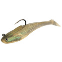 2-Inch 1/8-Oz Olive Back/Clear Holographic Swim Shad 3-Pack