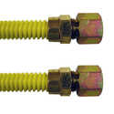 3/4-Inch X 3/4-Inch X 60-Inch Fip Yellow Coated Stainless Steel Gas Connector
