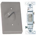 Gray Toggle Cover With 3-Way Switch