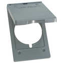 Gray Vertical Round Receptacle Cover