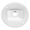 1/2-Inch White Round Lampholder Cover