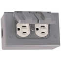 Gray Rectangular Box, Cover And Duplex Receptacle Kit