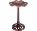 Antique Copper Lily Pedestal Birdbath 19.5 in X 28 in