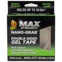 .94-Inch X 5-Foot Max Strength Nano-Grab Double-Sided Gel Tape