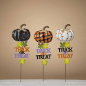 16-Inch Metal Stake Halloween Pumpkin Assorted