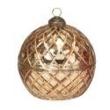 4-Inch LED Wax Candle Holiday Glass Ornament, Assorted