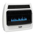 30,000 BTU Natural Gas Blue Flame Thermostatic Vent Free Wall Heater In White