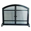Fireplace Screen With Doors Harper Antique Black Finish
