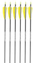 500-Spine Black Warrior Arrow With 4-Inch Feathers, Each
