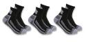Force Black Midweight Men's Quarter Sock, 3-Pack, L
