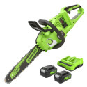 24-Volt 14-Inch Brushless Chainsaw With 4.0 Ah Battery & Dual Port Charger