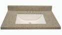 37 x 22-Inch Cappuccino/White Rectangular Single Bowl Sink