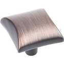1-Inch Brushed Oil Rubbed Bronze Square Glendale Cabinet Knob