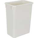 White 35-Quart Plastic Waste Container