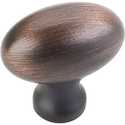 1-9/16-Inch Brushed Oil Rubbed Bronze Football Lyon Cabinet Knob