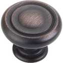 1-1/4-Inch Brushed Oil Rubbed Bronze Button Cabinet Knob