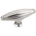 2-15/16-Inch Distressed Pewter Glenmore Ribbed Cabinet Knob