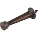 Brushed Oil Rubbed Bronze Solid Door Stop With Fixed Screw Attachment