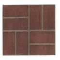 12-Inch X 12-Inch Ultrashine Red Brick Vinyl Tile - Carton Of 45