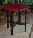 18-Inch Round Red Poly Side Table
