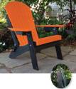 Orange Poly Folding Adirondack Chair 