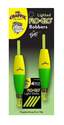 2-1/2-Inch Green & Yellow Cigar Lighted Flo-Glo Bobbers, 2-Pack