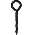 DuraSteel 3/8" x 4-1/2" Black Screw Eye - 155 lb. Working Load Limit