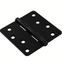 4-Inch Matte Black 1/4-Round Corner Hinge, 3-Piece