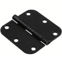 3-1/2-Inch Matte Black 5/8-Round Corner Hinge