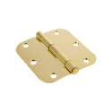 Hardware Essentials™ 3-1/2-Inch Round Corner Door Hinge Brass 3-Pack