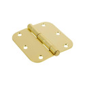 Hardware Essentials™ 3-1/2-Inch Round Corner Door Hinge Satin Brass