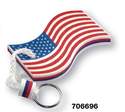Floating American Flag Key Ring
