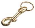 Brass Snap Hook With Key Ring