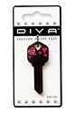 Diva Tail Heart Black House Key