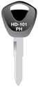 Hd-101 Domestic And Import Automotive Key With Plastic Head