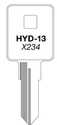 Hyd-13 (x-234) Domestic And Import Automotive Key