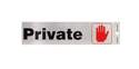 2-Inch X 8-Inch Private Adhesive Sign