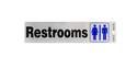 2-Inch X 8-Inch Adhesive Restrooms Sign