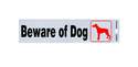 2-Inch X 8-Inch Adhesive Beware Of Dog Sign