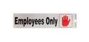 2-Inch X 8-Inch Employees Only Adhesive Sign