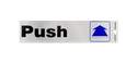 2-Inch X 8-Inch Push Adhesive Sign