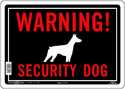Warning Security Dog Sign 10x14
