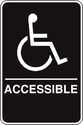 Ada Braille Handicapped Accessible Sign 6x9