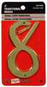 #8 - 4 in Traditional Solid Brass House Numbers
