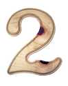 #2 - 6-1/2 in Natural Ponderosa Pine Numbers